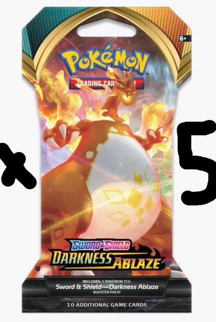 Darkness Ablaze Sleeved Booster Pack x5 (Sealed)